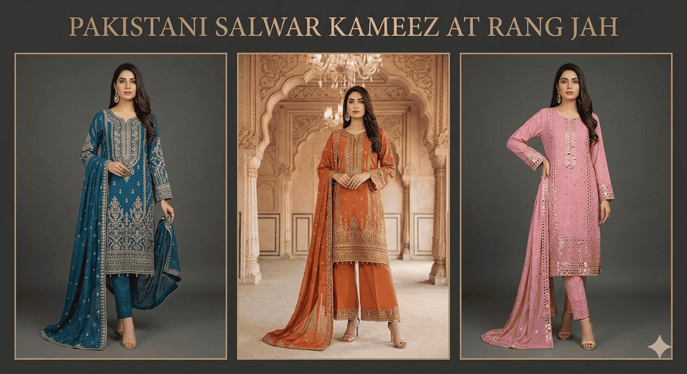 Traditional Pakistani Salwar Kameez Meets Modern Fashion at Rang Jah