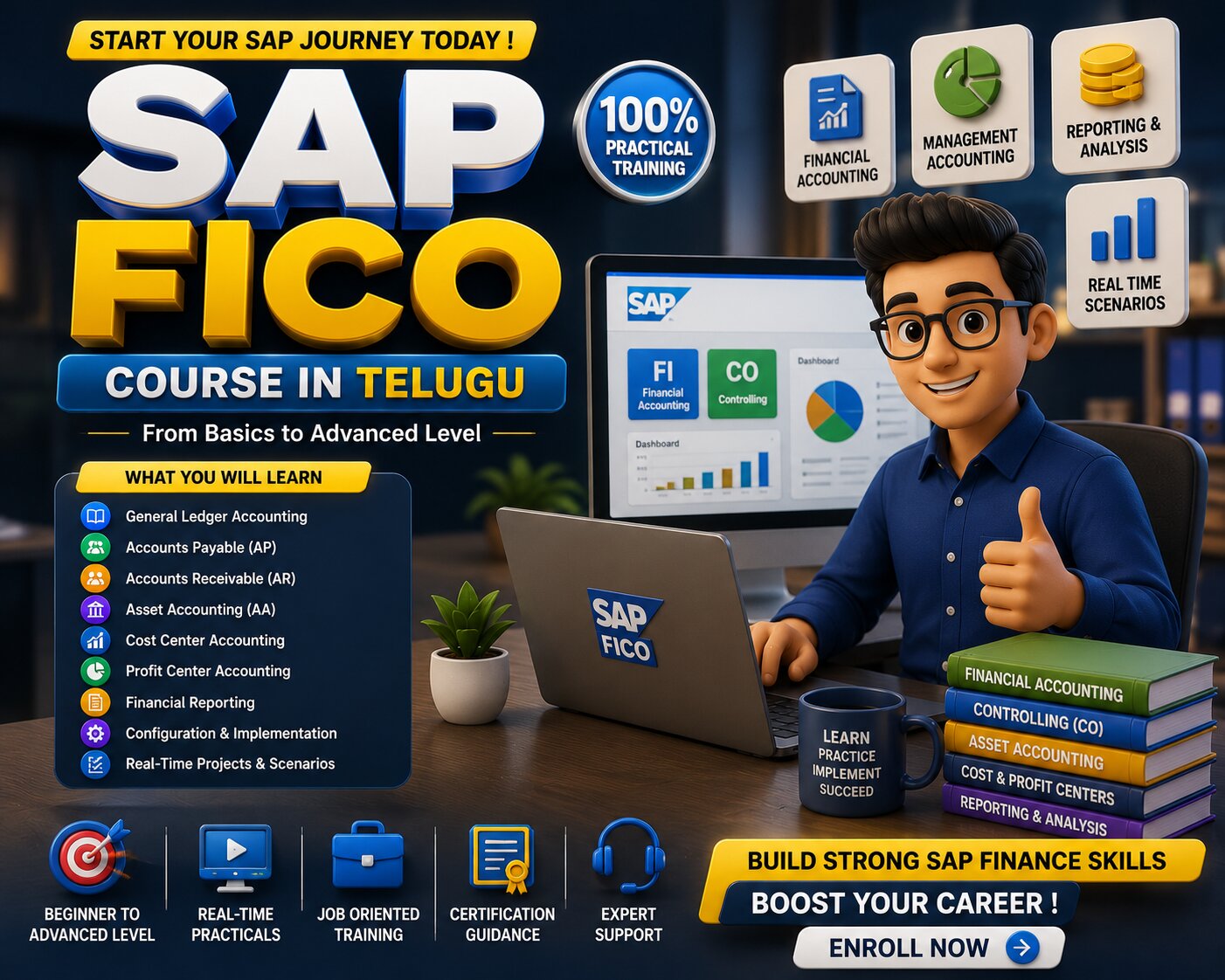 Learn Real-Time SAP FICO Projects for Career Growth: SAP FICO Course in Telugu