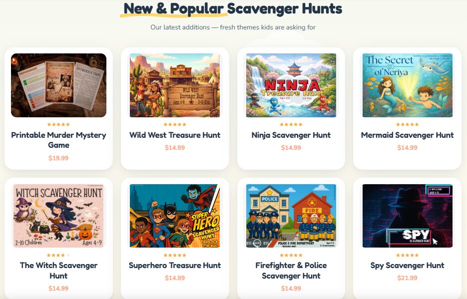 Printable Escape Room and Scavenger Hunt Games for Endless Kids’ Entertainment