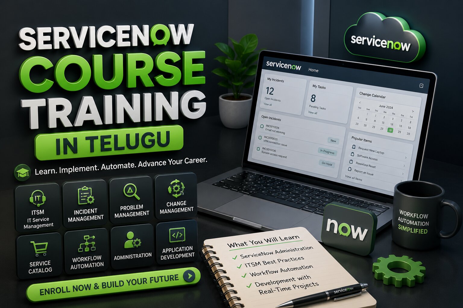 Learn Modern IT Operations with ServiceNow Platform : ServiceNow Course Training in Telugu