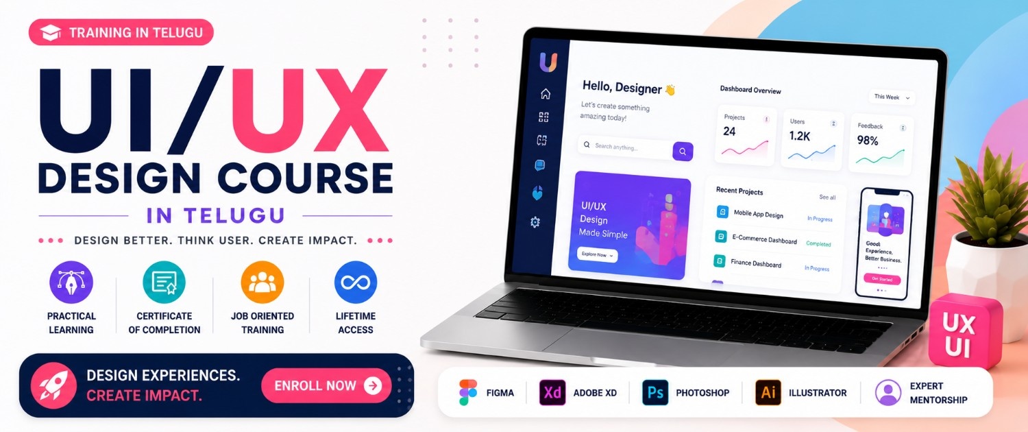 Learn User Journey Mapping with UI UX Design Course Training in Telugu