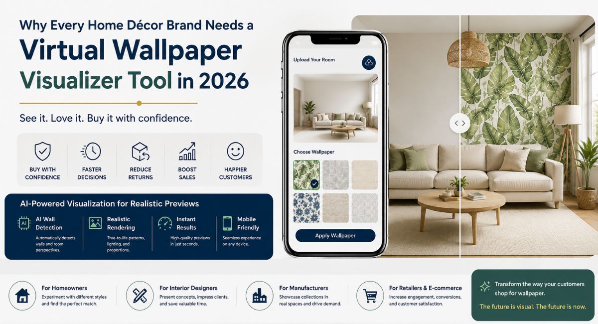 Why Every Home Décor Brand Needs a Virtual Wallpaper Visualizer Tool in 2026