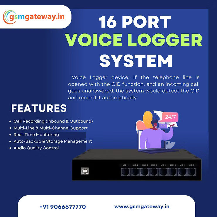 16 Port Voice Logger System Provider – Gsmgateway.in
