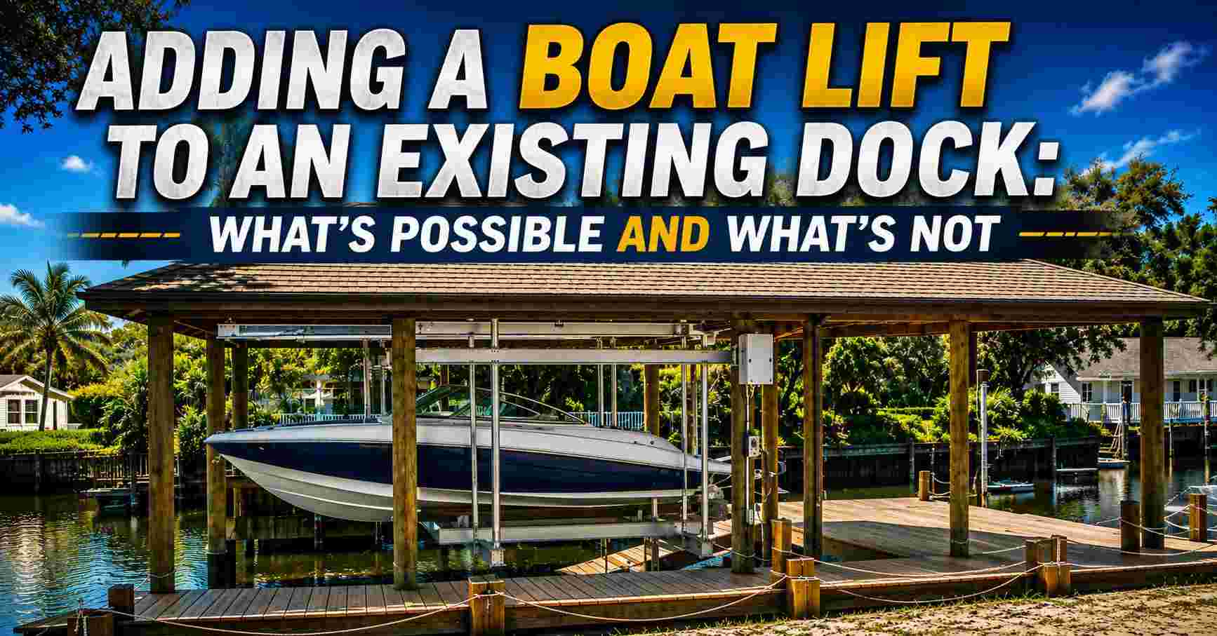 Adding a Boat Lift to an Existing Dock: What’s Possible and What’s Not