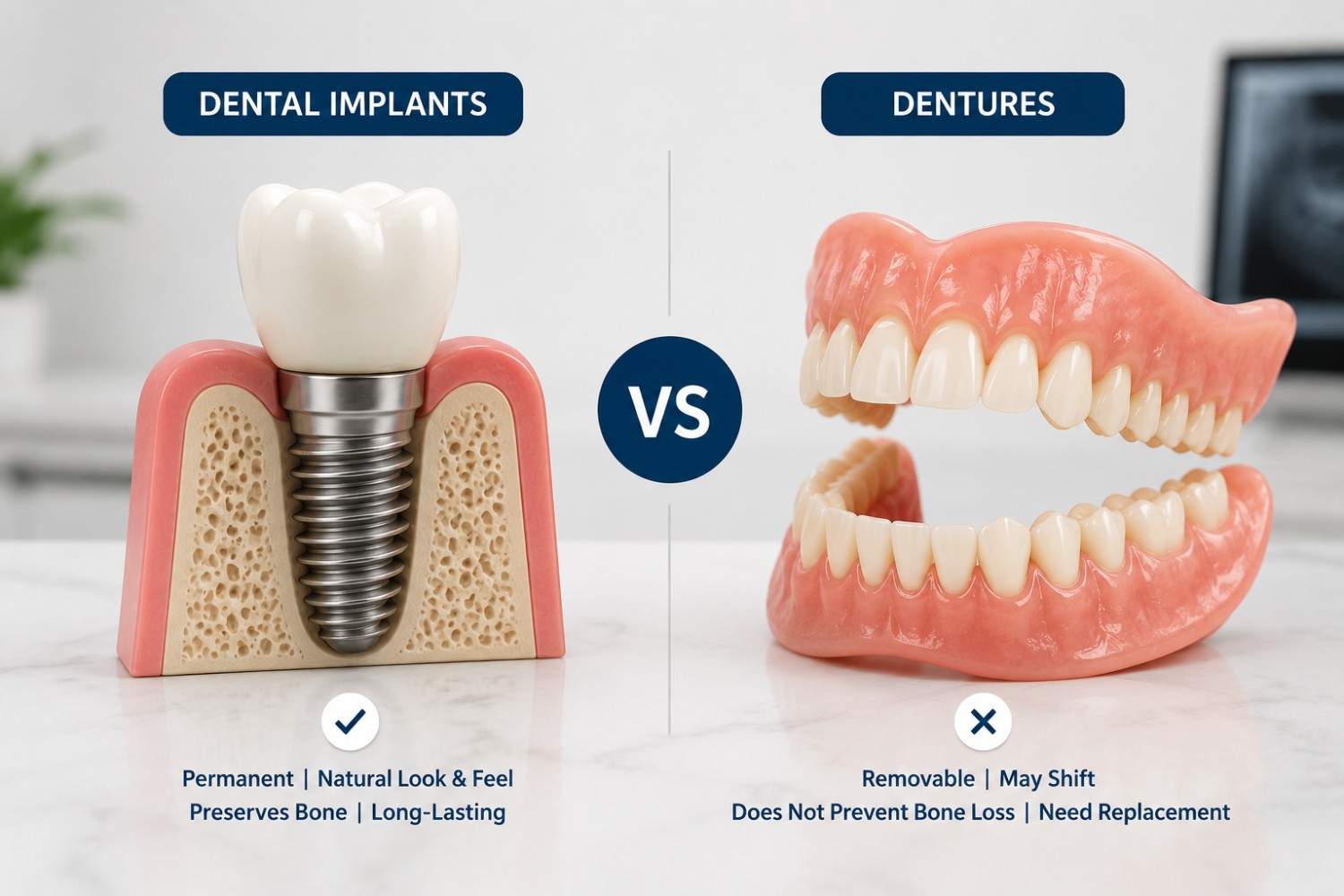 Dental Implants vs Dentures: How to Choose the Right Tooth Replacement for You
