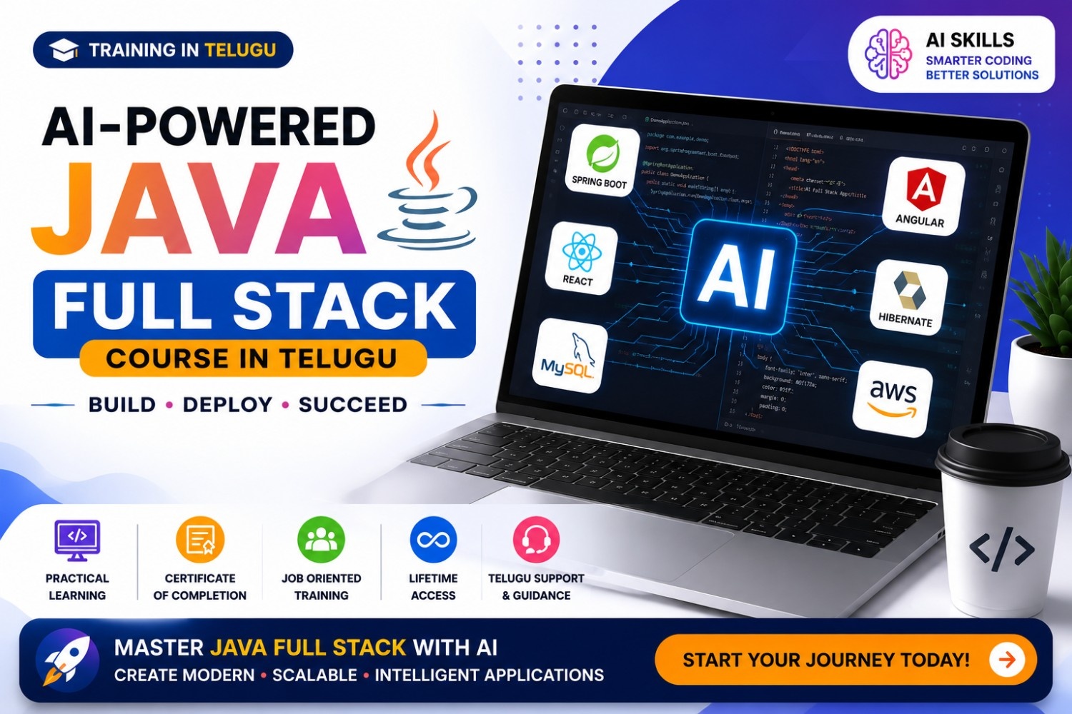Master Spring Framework with AI Powered Java Full Stack Course in Telugu