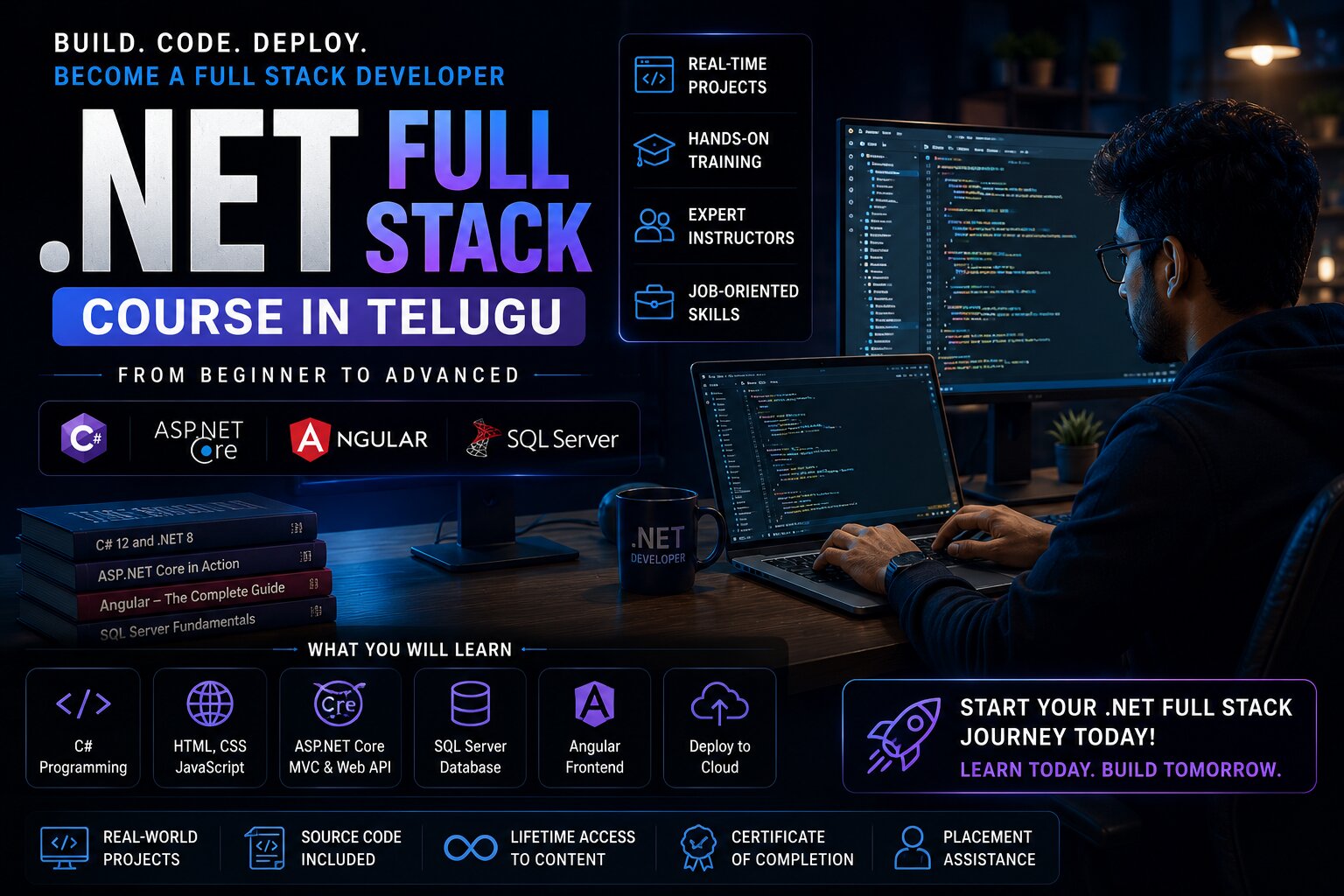 Job-Oriented .NET Full Stack Training Program: .NET Full Stack Course in Telugu