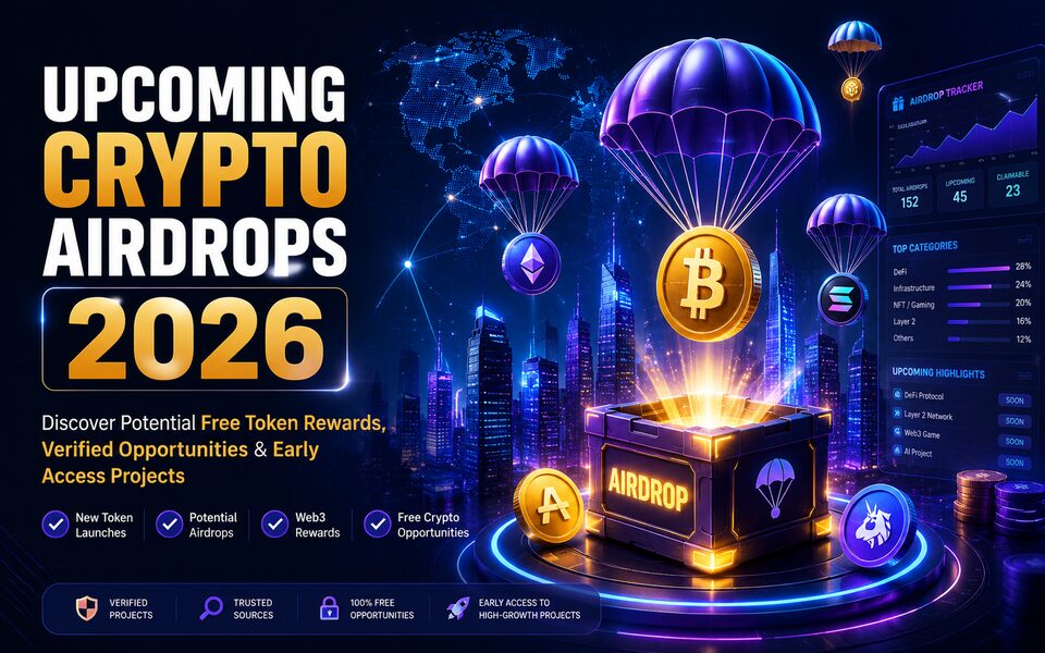 Top Upcoming Crypto Airdrops in 2026: Claim Free Tokens Before Everyone Else