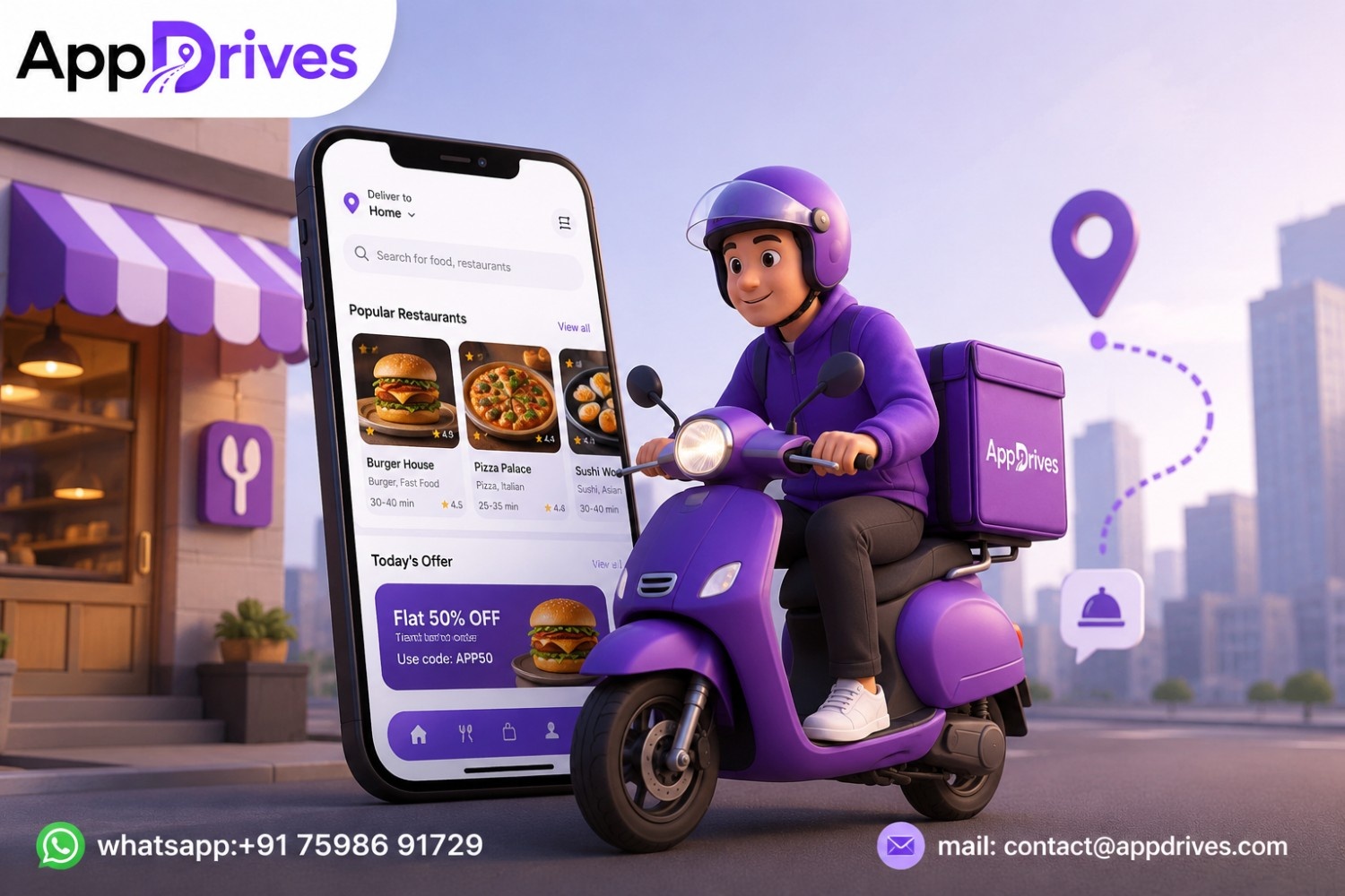 AppDrivesdeliveryserviceinactio