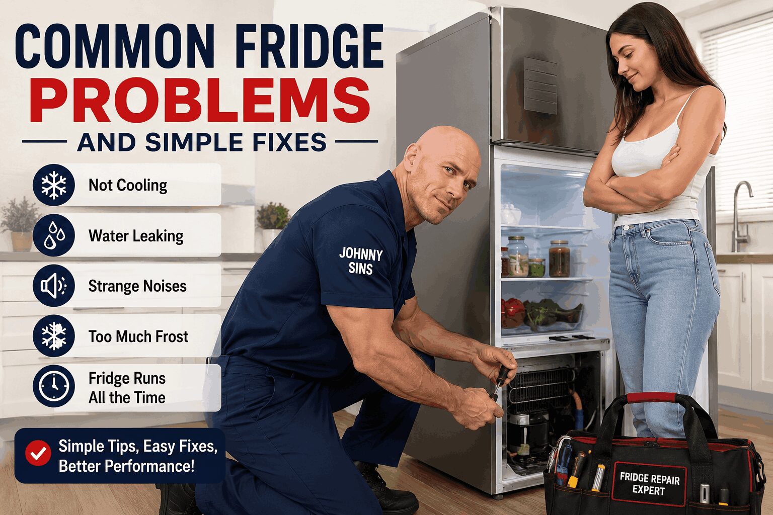 Common Fridge Problems and Simple Fixes……..