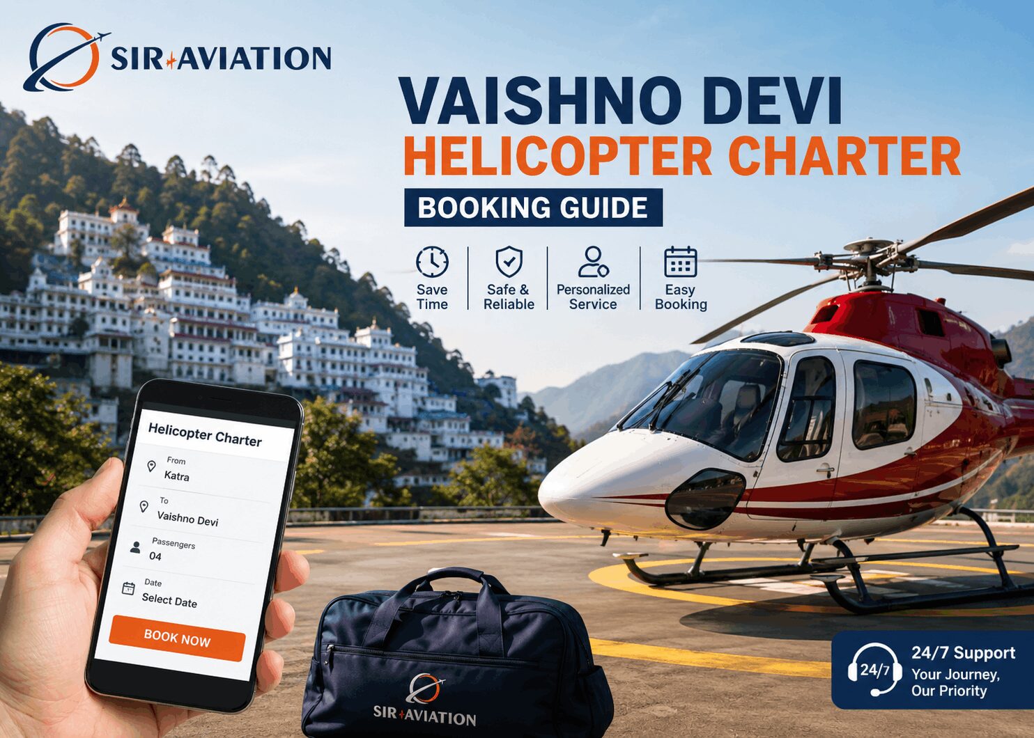 Vaishno Devi Helicopter Charter Booking Guide