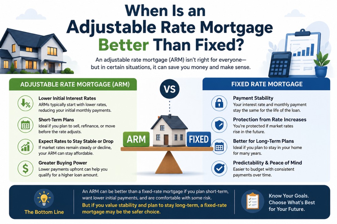 When Is an Adjustable Rate Mortgage Better Than Fixed?
