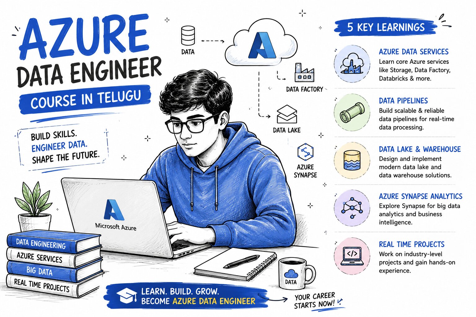 Become Job Ready with Azure Skills – Azure Data Engineer Course In Telugu