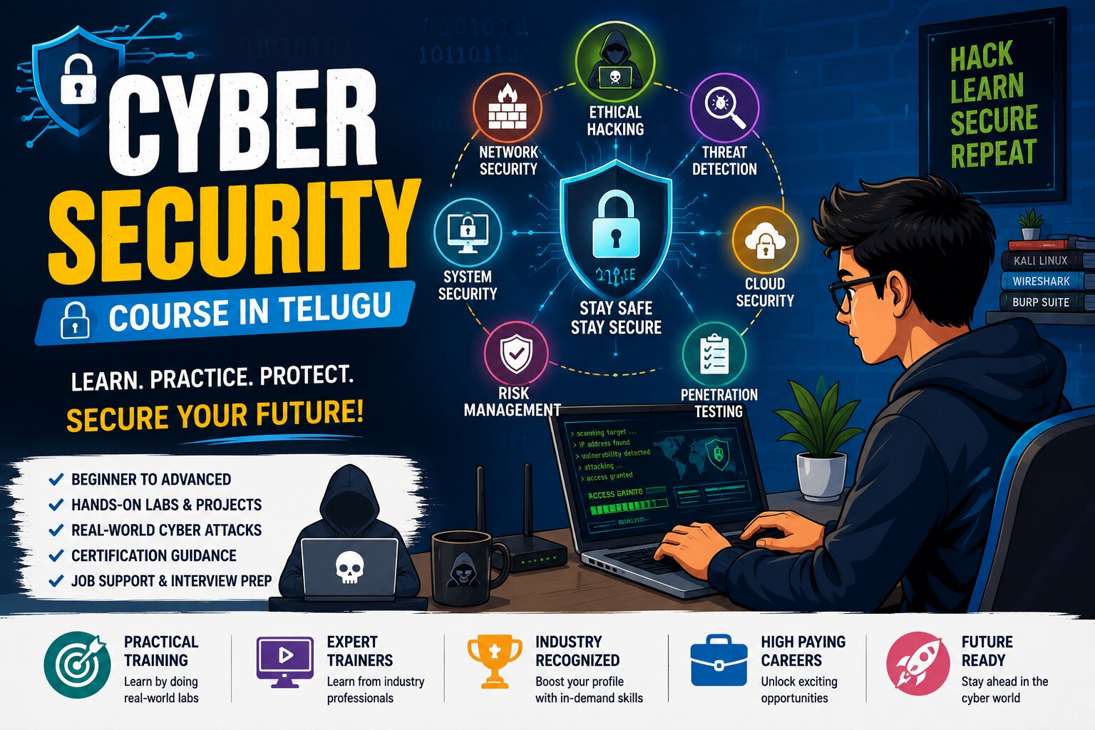 Build Industry-Ready Security Skills : Cybersecurity Course in Telugu