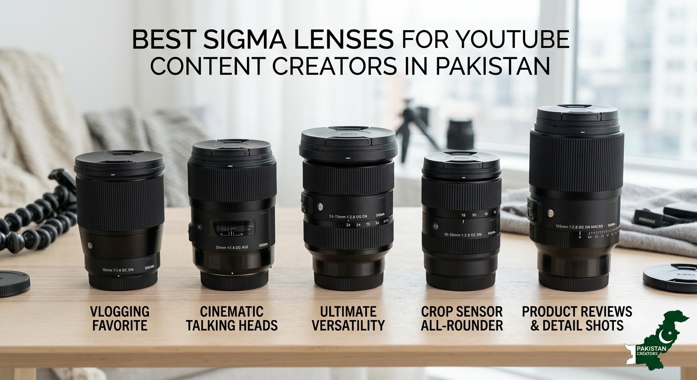 Best Sigma Lens for YouTube Content Creators in Pakistan