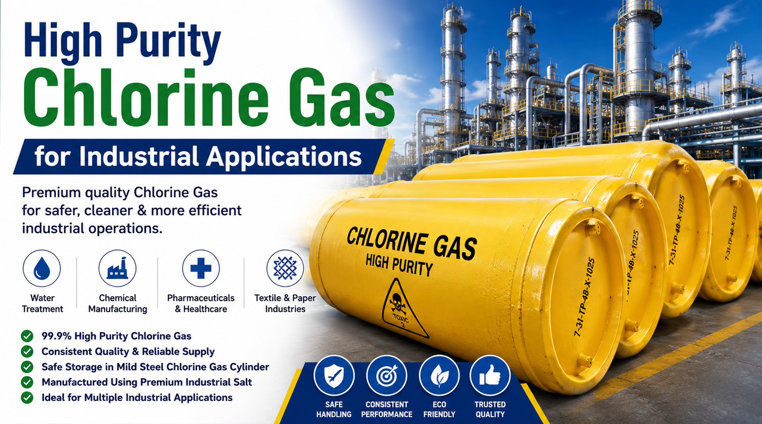 High Purity Chlorine Gas for Industrial Applications