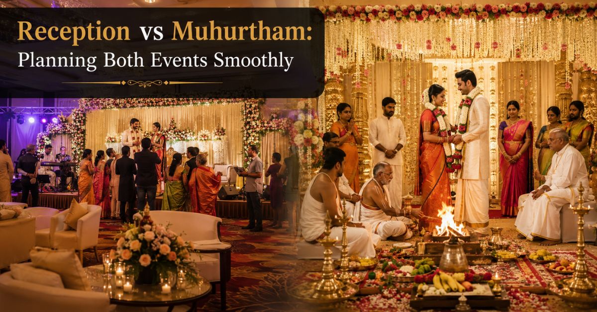 Reception vs Muhurtham: Planning Both Events Smoothly