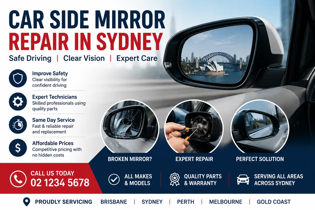 Car Side Mirror Repair in Sydney for Reliable and Affordable Vehicle Care