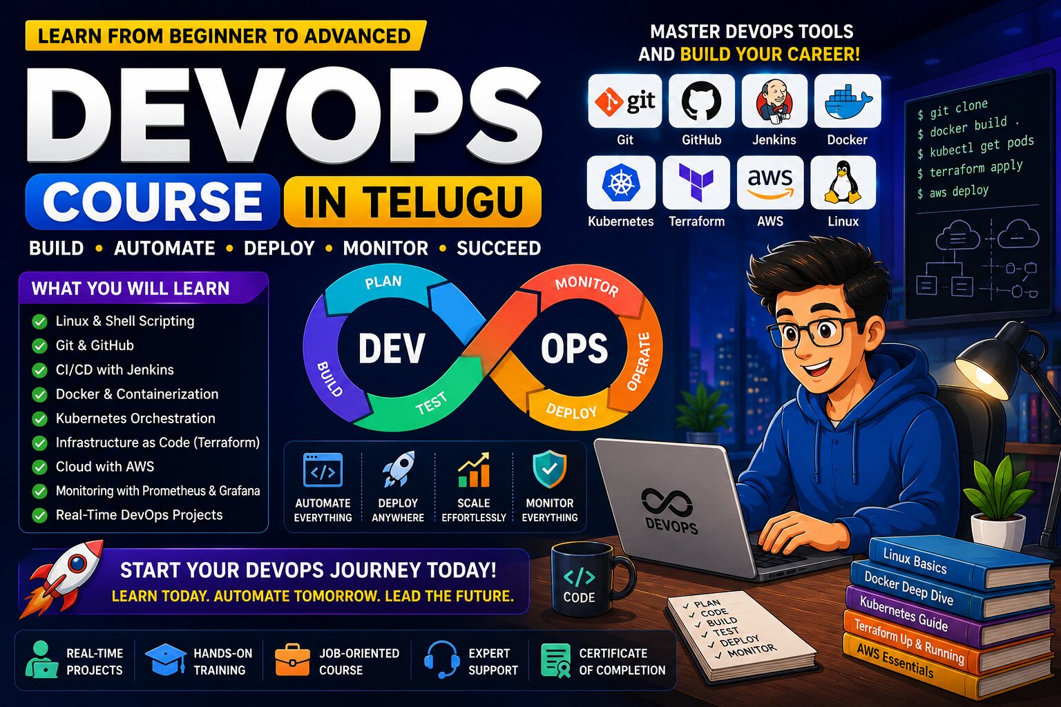 Learn Modern DevOps Tools and Best Practices: DevOps Course in Telugu