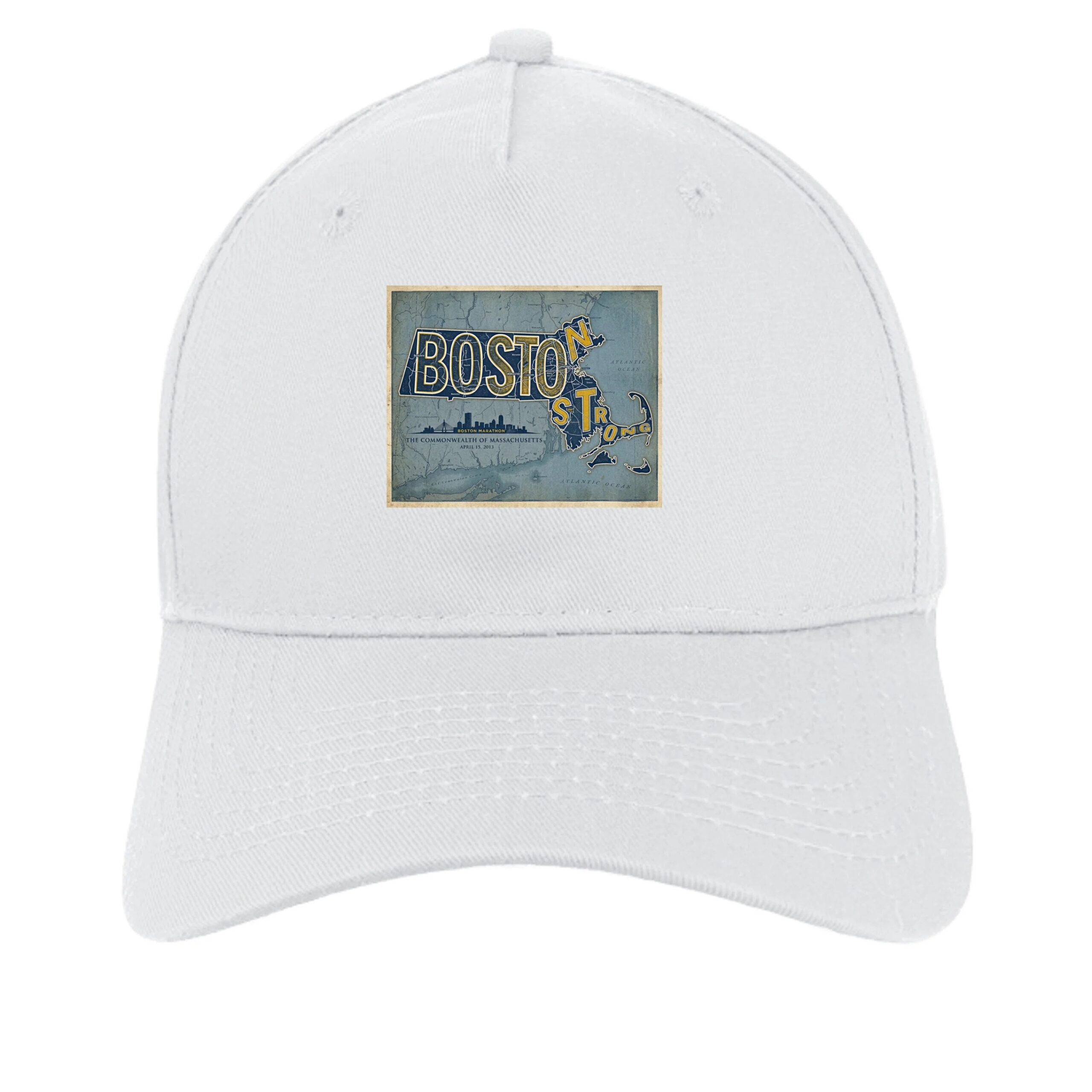 White Boston Printed Cap: The Must-Have Style Statement You Can’t Afford to Miss